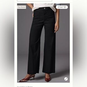Anthropologie MAEVE Naomi Black Wide Leg Pants